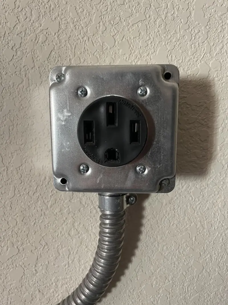 NEMA 14-50 outlet installed for Smart Home Electrical in Rancho Santa Margarita